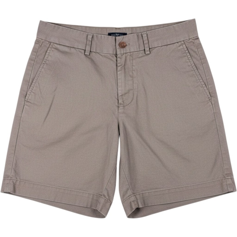 GAP Mens Linen Cotton Chino Shorts Taupe Brown Flat Front 8 Inseam Casual 30